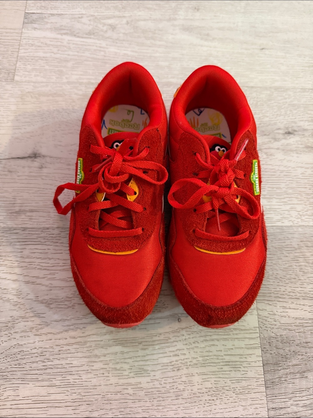 Reebok Sesame Street ElmoKids' Red Athletic Sneakers - Comfortable Lace-Up Shoes